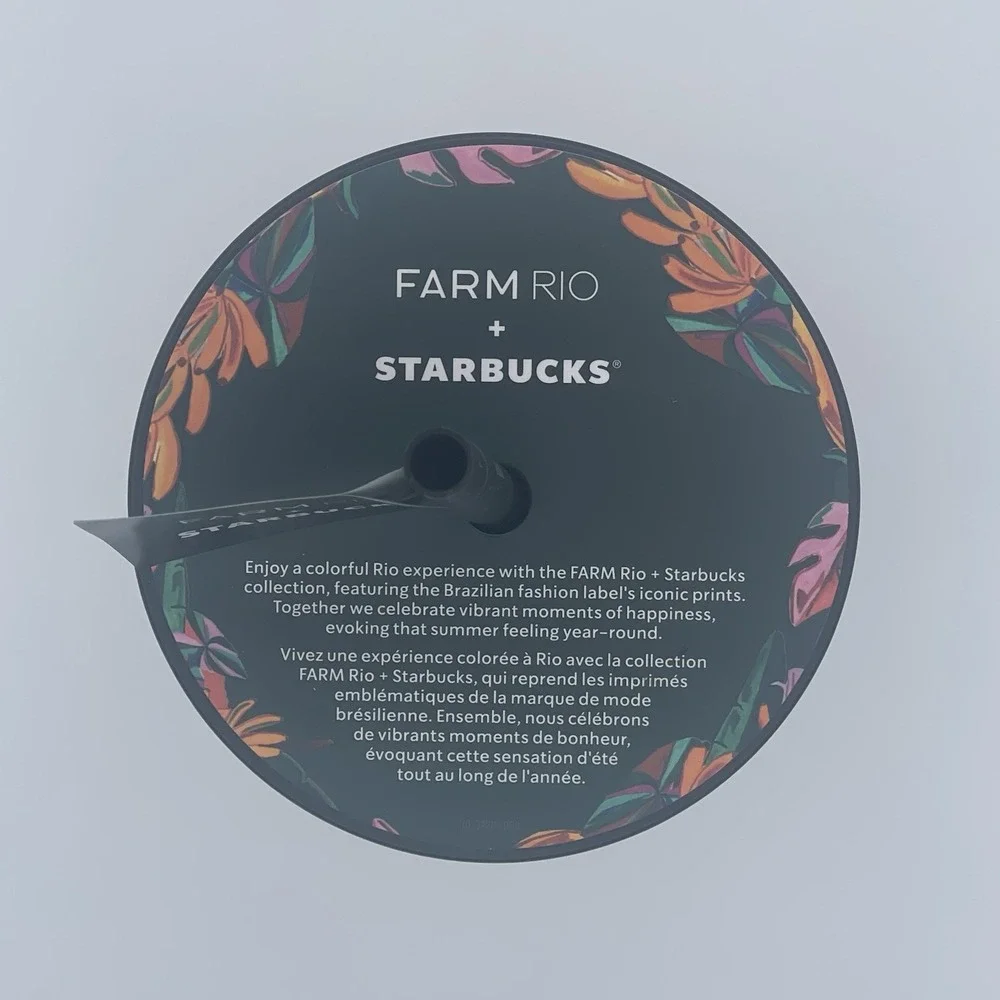 Starbucks X Farm Rio Tumbler Borogodo 24 Oz Graphic Print Colorful Stainless NEW